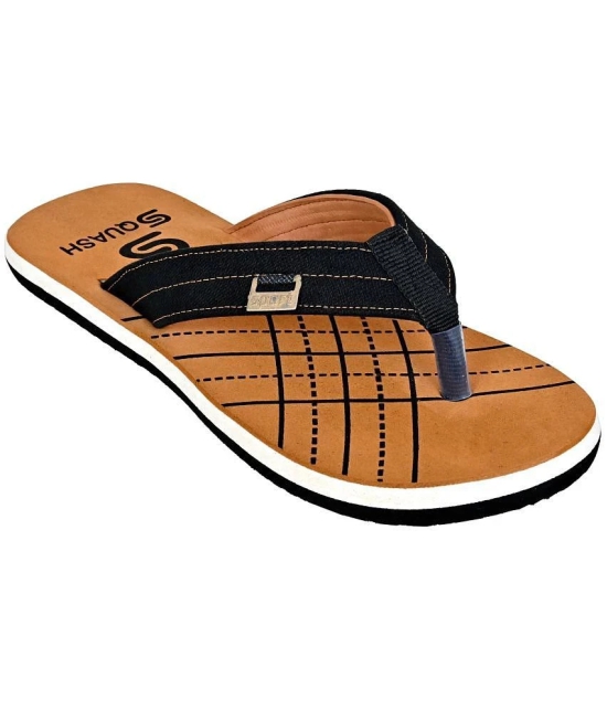 Squash - Brown Mens Thong Flip Flop - None