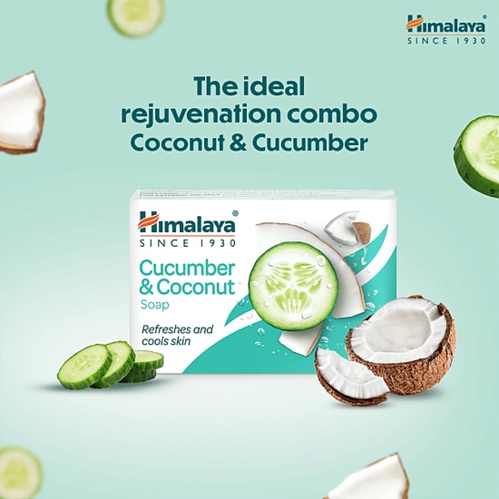 Himalaya Cucumber & Coconut Soap, Refreshes & Rejuvenates Skin, 75 G(Savers Retail)