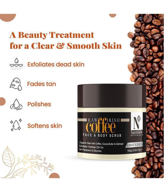 NutriGlow NATURAL'S Coffee Face Wash (100gm) & Coffee Face & Body Scrub (100gm ) Men & Women