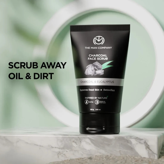 Charcoal Face Scrub | Charcoal & Eucalyptus Face Scrub and Free Face Cream