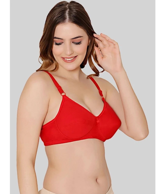 Bodycare Red Cotton Heavily Padded Womens Everyday Bra ( Pack of 1 ) - None