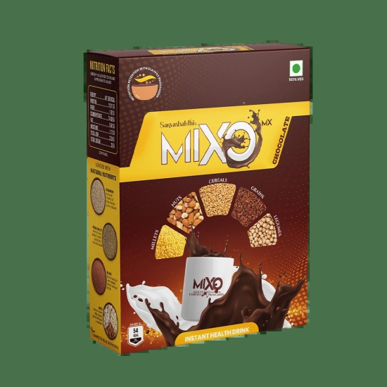 Mixo Mx Instant Millet Drink Chocolate 200g Millets, Nuts, Cereals - Clay Pot Processed - No Refined Sugar