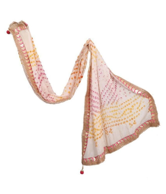 Apratim Off White Art Silk Banarasi Dupatta