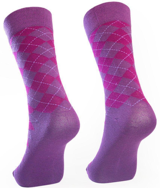 Man Arden - Purple Cotton Men's Mid Length Socks ( Pack of 1 ) - Purple