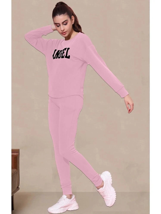 DTR FASHION Pink Cotton Blend Printed Tracksuit - Pack of 1 - None