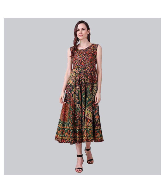 Rangun Cotton Multi Color A- line Dress - S-XL