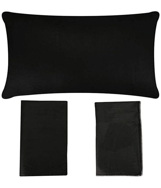 PINDIA Pack of 5 Black Pillow Cover - Black