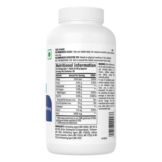 GNC Biotin 10,000mcg-60 Tablets