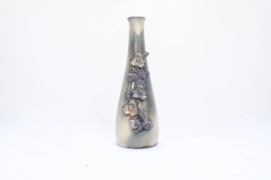 Khurja Pottery Flower Vase Bottle  Italian Finish Size 10 Inches