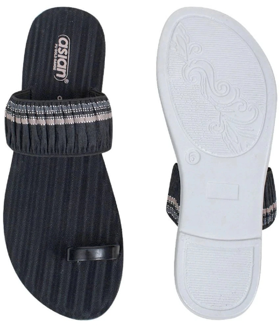 ASIAN Black Womens Daily Slipper - None