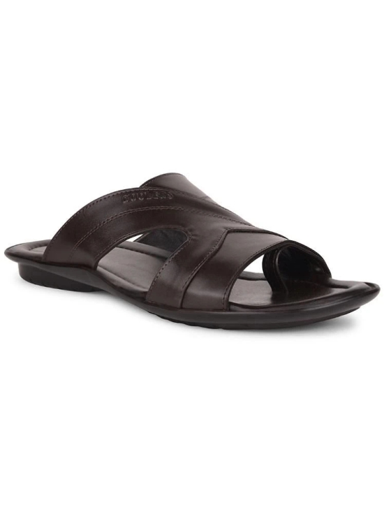 Liberty Brown Mens Leather Slipper - None