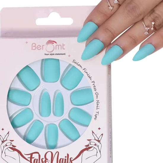 MATTE CLAWS NAILS (NAIL KIT INCLUDED)-Blue