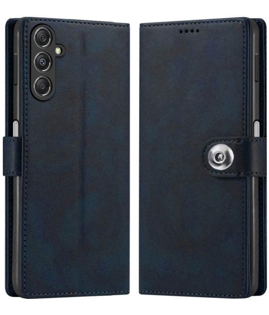 NBOX Blue Flip Cover Leather Compatible For Samsung Galaxy M34 5G ( Pack of 1 ) - Blue