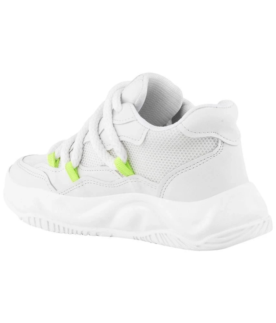 Shoetopia White Womens Sneakers - None