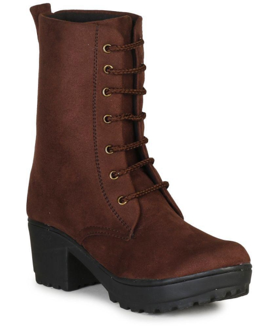 Commander Shoes - Brown Women''s Mid Calf Length Boots - None