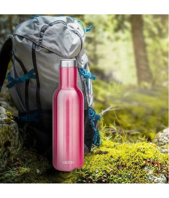 Milton Charm 800 Thermosteel 24 Hours Hot or Cold Water Bottle, 780 ml, Pink - Pink