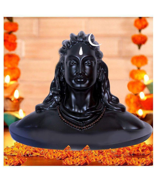 Lord Shiva in Dhyana Mudra Adiyogi Shiva Idol for Home Decor, Gift & Puja, Matte Divinity Idols Black