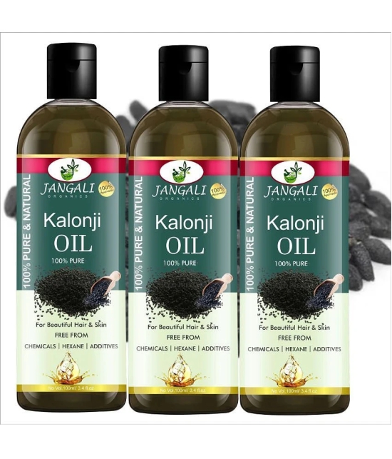 PURE JANGALI ORGANICS Cold Pressed Kalonji Oil - Black Seed Oil - For Hair 300ML