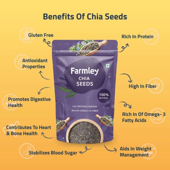 Farmley Premium Chia Seeds for Eating 200g