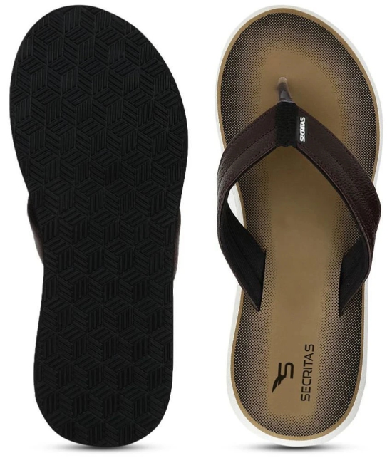 Secritas - Brown Mens Thong Flip Flop - None