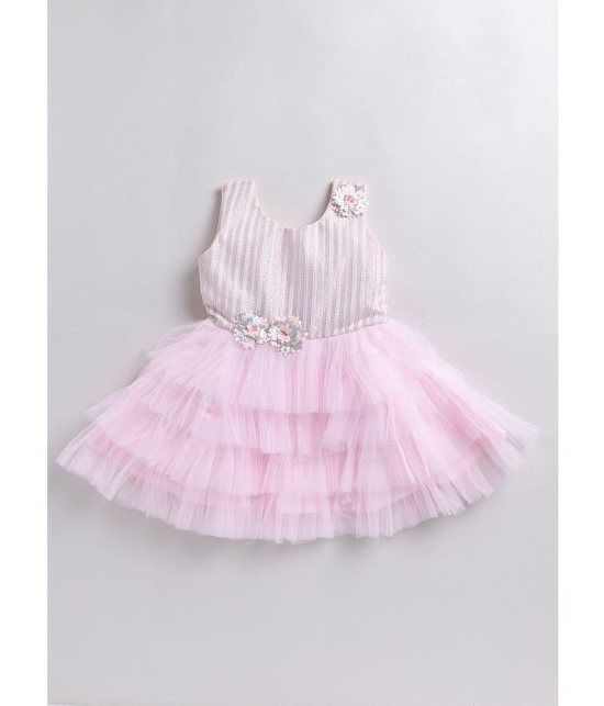 SmartRAHO - Pink Polyester Blend Baby Girl Frock ( Pack of 1 ) - None