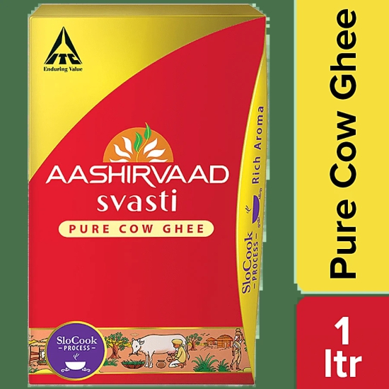 Aashirvaad Svasti Cow Ghee/Tuppa, 1 L Pet Pack