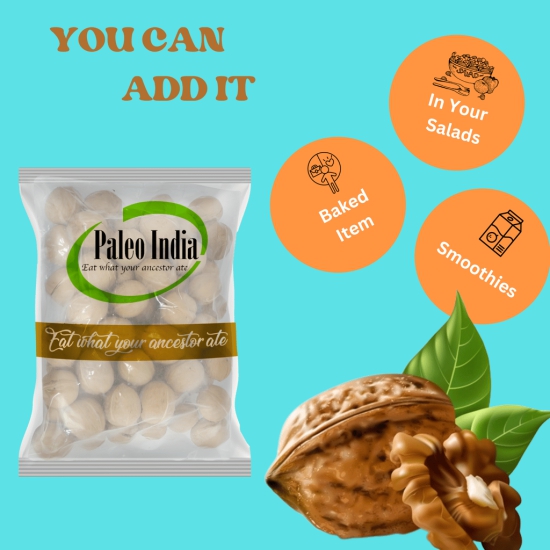 Paleo India 400gm Inshell Walnuts| Kagzi Akhrot| Saboot Akhrot|Akhrot with shell| Walnuts with Shell