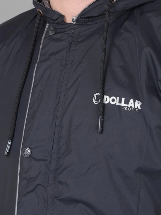 Dollar Black Nylon Mens Rain Suit ( Pack of 1 ) - XL