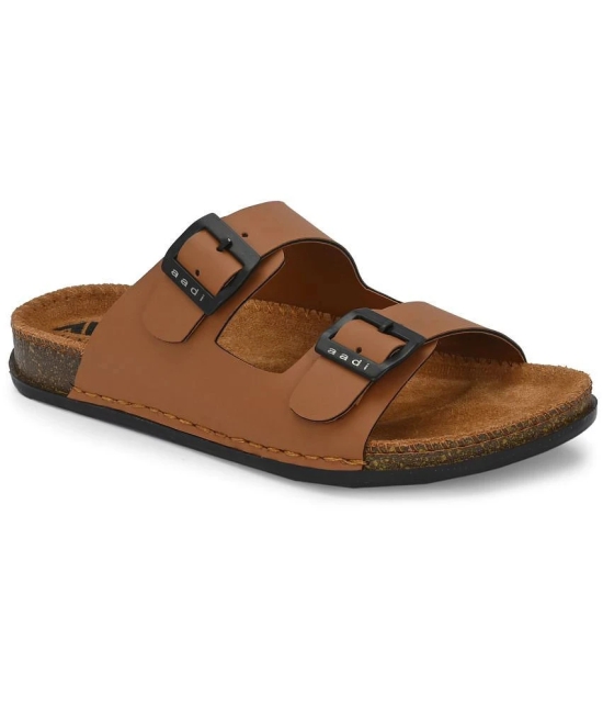 Aadi Tan Mens Slide Flip Flop - None