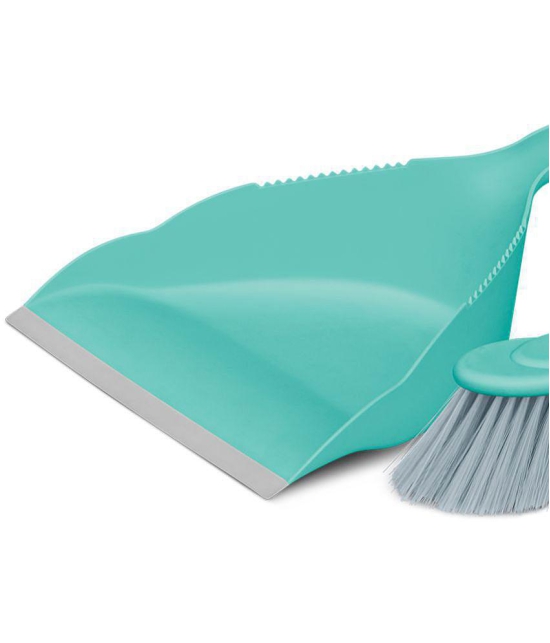 Spotzero By Milton Dustpan Set with Brush (Aqua Green), Pack of 2