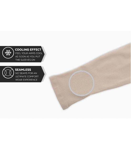 Auto Hub Beige Solid Riding Sleeves ( Set of 2 ) - Free Size