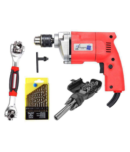 Shopper52 - Drill Machine Combo 350W 10mm Corded Drill Kit