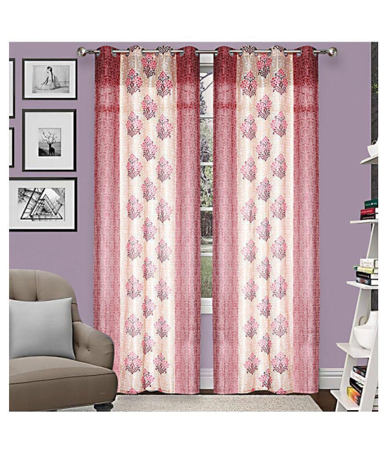 Veronica Deco Set of 2 Long Door Blackout Room Darkening Eyelet Poly Cotton Curtains Multi Color - Multi Color