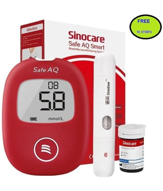 SINOCARE SAFE AQ &10 STRIPS Glucometer