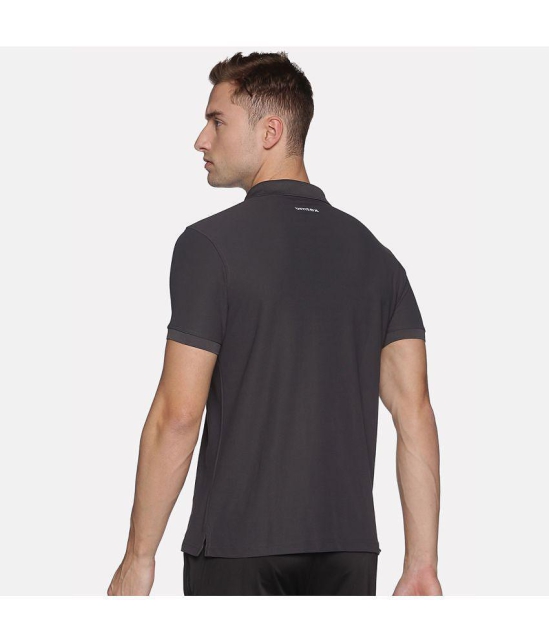 Omtex - Charcoal Cotton Regular Fit Mens Sports Polo T-Shirt ( Pack of 1 ) - None