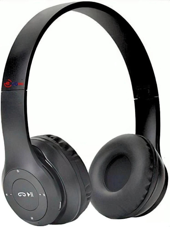 UGPro UGP-47 2 in 1 3.5 mm Bluetooth Headphone Over Ear 4 Hours Playback Adjustable length IPX4(Splash & Sweat Proof) Black