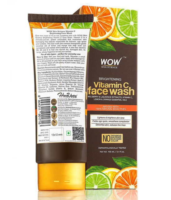 WOW Skin Science Vitamin C Face Wash 100ml Tube