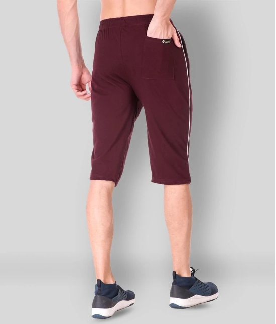 Uzarus - Maroon Cotton Blend Mens Shorts ( Pack of 1 ) - None