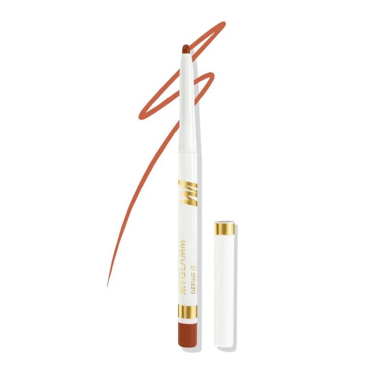 MyGlamm Define It Lip Liner - Caramel (Medium Brown Shade) | Creamy, Matte Finish, Long Lasting Lip Liner with Rosehip Oil