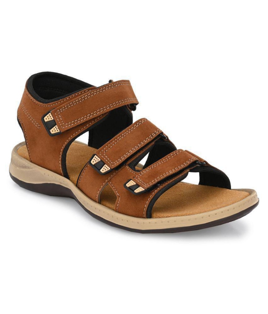 Bucik Brown Leather Sandals - None