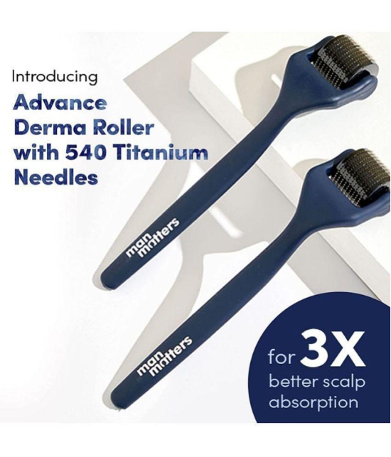 Man Matters Advance Derma Roller for Hair Growth for Men | For Scalp & Beard | 0.5mm Titanium Alloy 540 Micro Needles