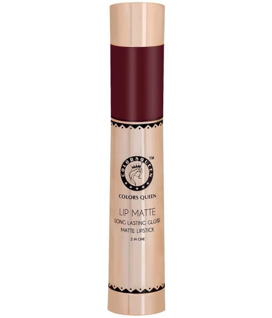 Colors Queen Lip Matte 2 in 1 Long Lasting Matte Lipstick (Bridal Maroon)