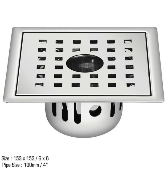 Sanjay Chilly Square Zoom Golden Series Floor Drain Cockroach Trap/Jali/Grating 153 MM