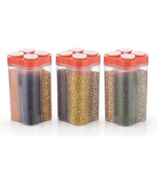 Analog kitchenware - Pink Polyproplene Spice Container ( Pack of 3 ) - Pink