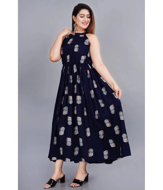 SIPET - Blue Rayon Womens Anarkali Kurti ( Pack of 1 ) - None