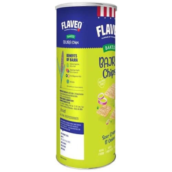 Flaveo Bajra Sour Cream Onion Chips, 150 Gm