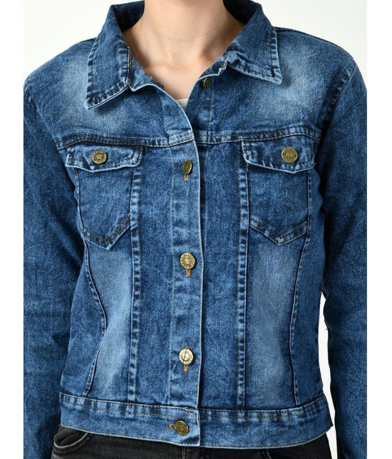 DKGF Fashion - Denim Navy Jackets Pack of 1 - None