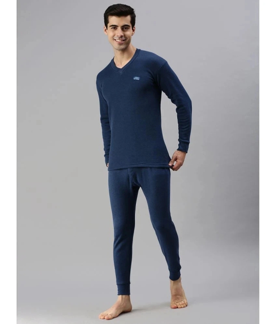 Lux Cottswool - Blue Cotton Blend Mens Thermal Sets ( Pack of 1 ) - None