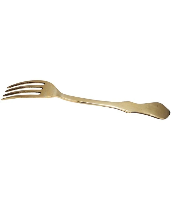 A & H ENTERPRISES - Gold Brass Dessert Fork ( Pack of 4 ) - Gold