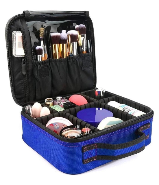 House Of Quirk Blue Makeup Cosmetic Storage Case(25x22x9cm)